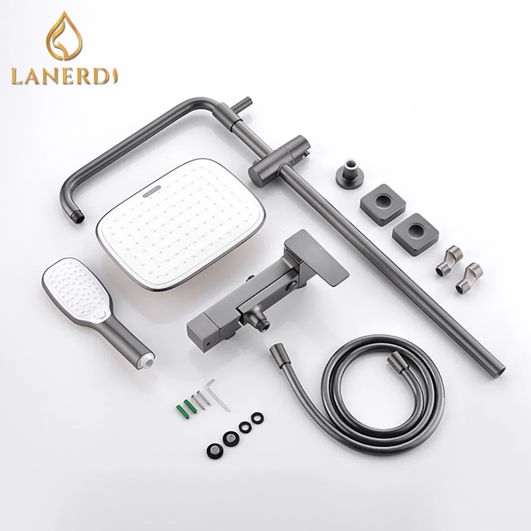 Смеситель для душа Anmei, латунь, гун-грей