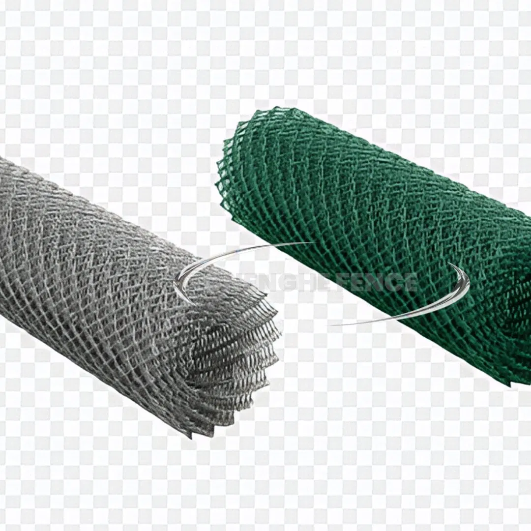 PVC Coated Galvanized Chain Link Wire Mesh Fence Cost Price Hexagonal Hole Chain Link Fencing Mesh Metal Wire PVC Coated 1X1 Wire Mesh Fence