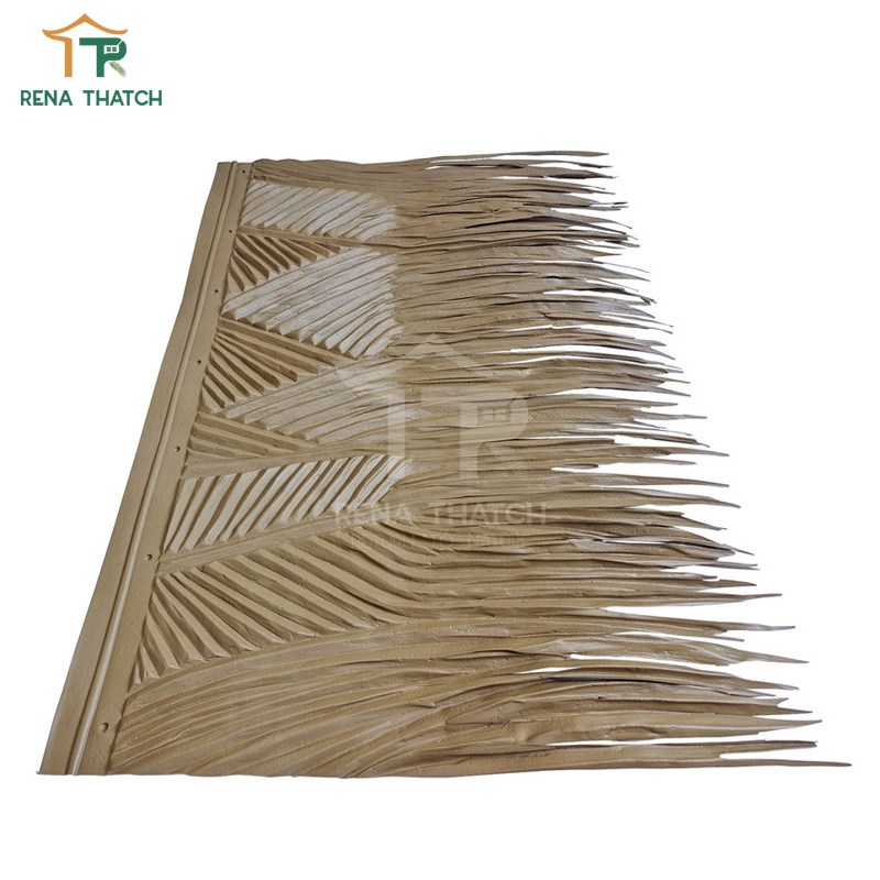 Wholesale Synthetic Palm Palapa Thatch Roof Tile Waterproof Artificial Palm