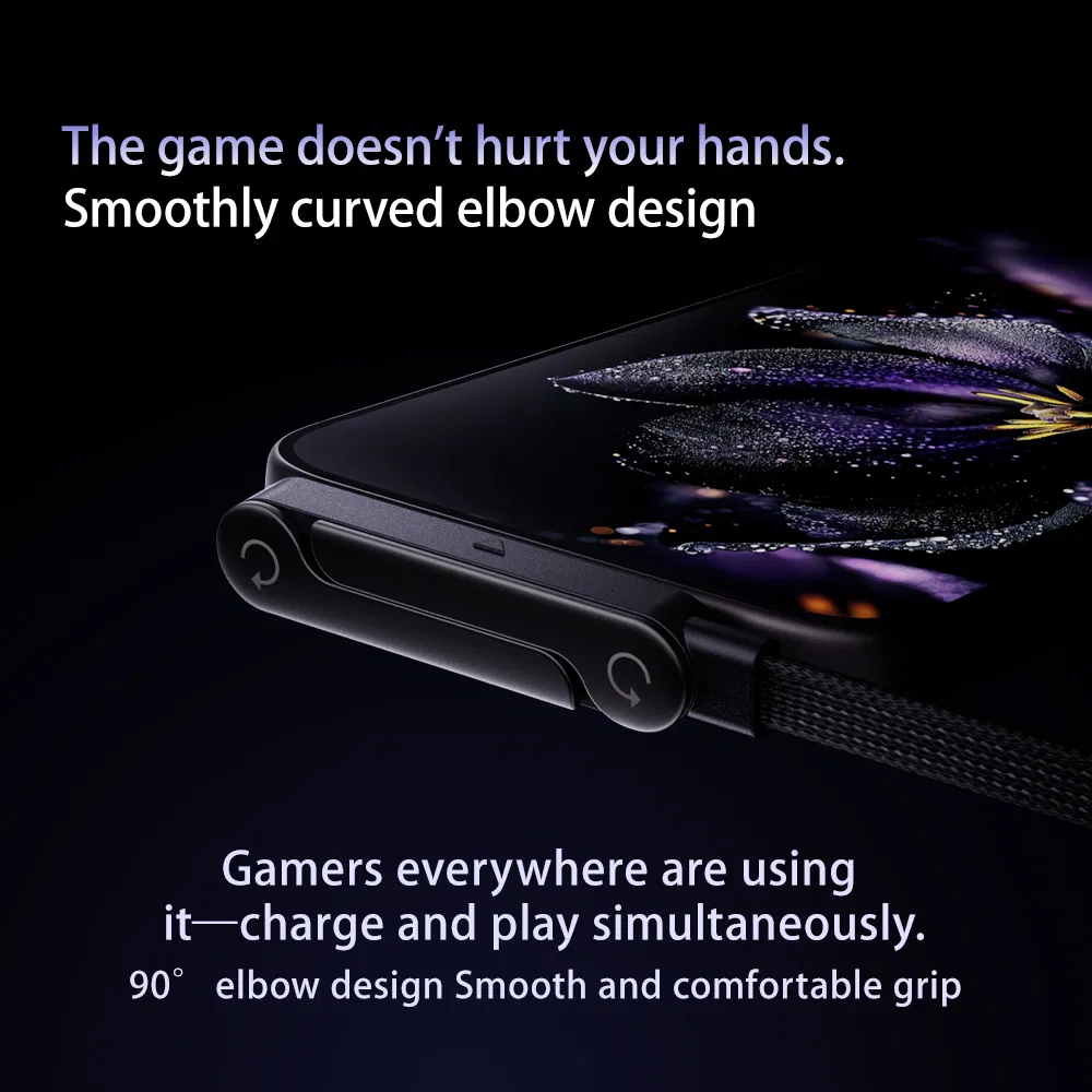 240W Fast Charging, 90° Elbow Design for Gaming While Charging, 360° Rotating Stand, Multi-Angle Type-C, Suitable for I Phone