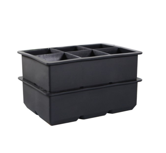 Silicone Black 6 Grid Silicone Ice Grid Ice Cube Mold