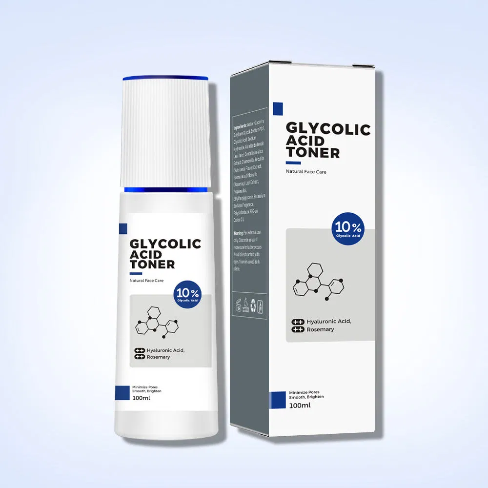 Glycolic Acid Hyaluronic Acid Face Toner Whitening Acne Treatment Hydrating Smooth Brightening