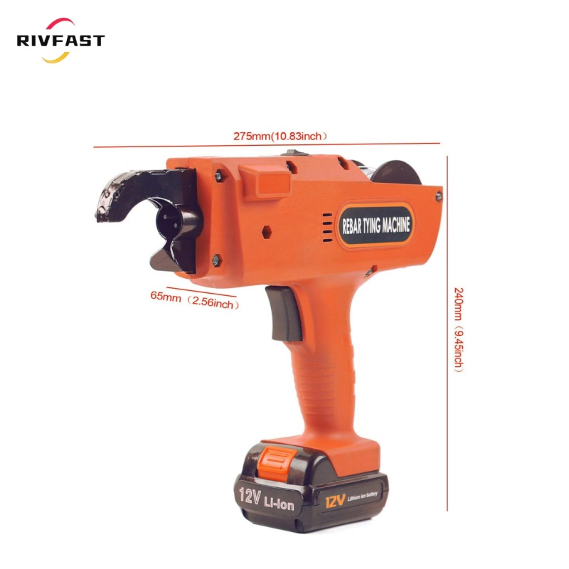Cordless Rebar Tie Automatic Rebar Tying Gun Portable Steel Tie Tool with 2PCS 4500mAh Rechargeable Batteries for φ 0.3"-1.33" Rebar