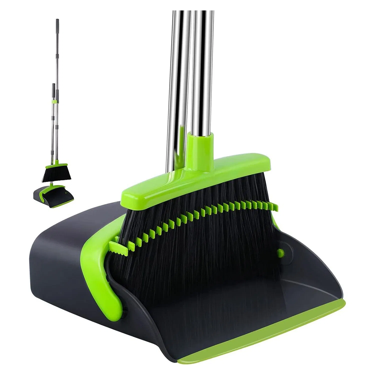 Long Extendable Handle Detachable Portable Broom and Dustpan Set