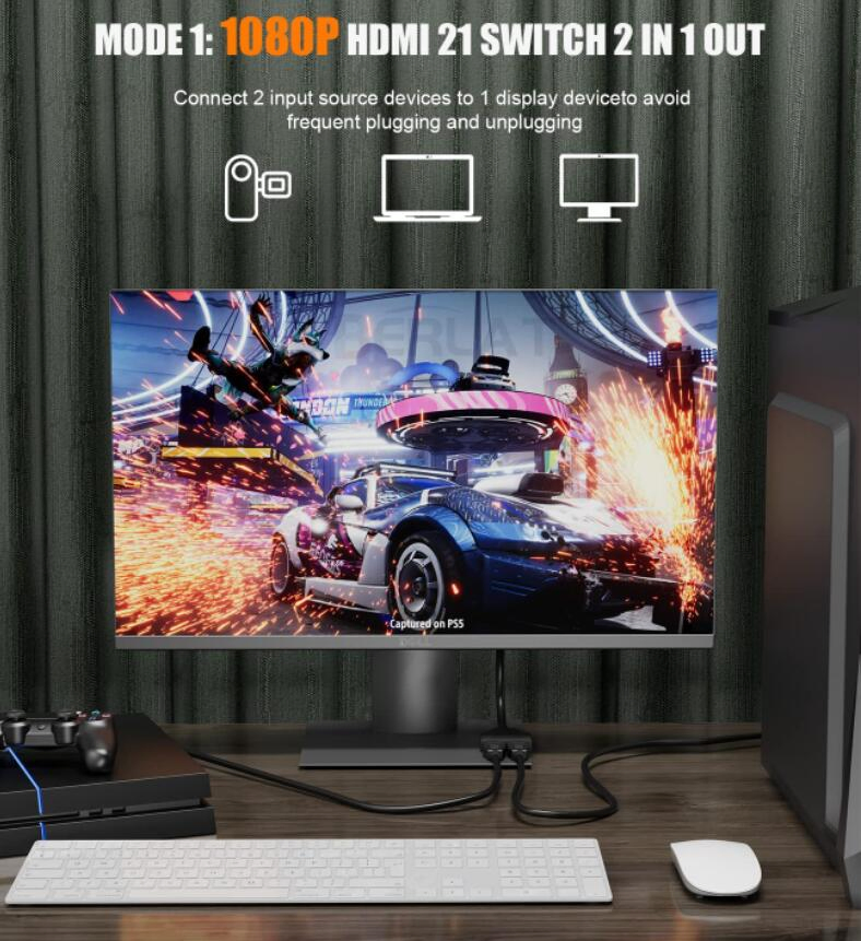 Разветвитель HDMI 1080P для двух мониторов