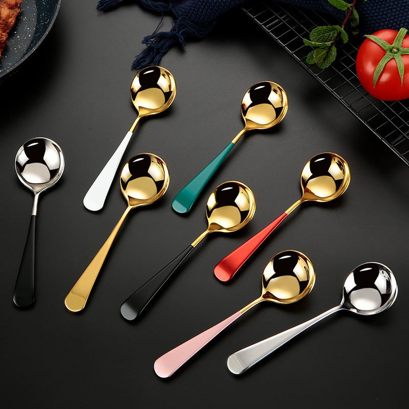 Factory Custom Stainless Steel Spoons Gold Metal Scoop Milk Measuring Coffee Tea Spoon