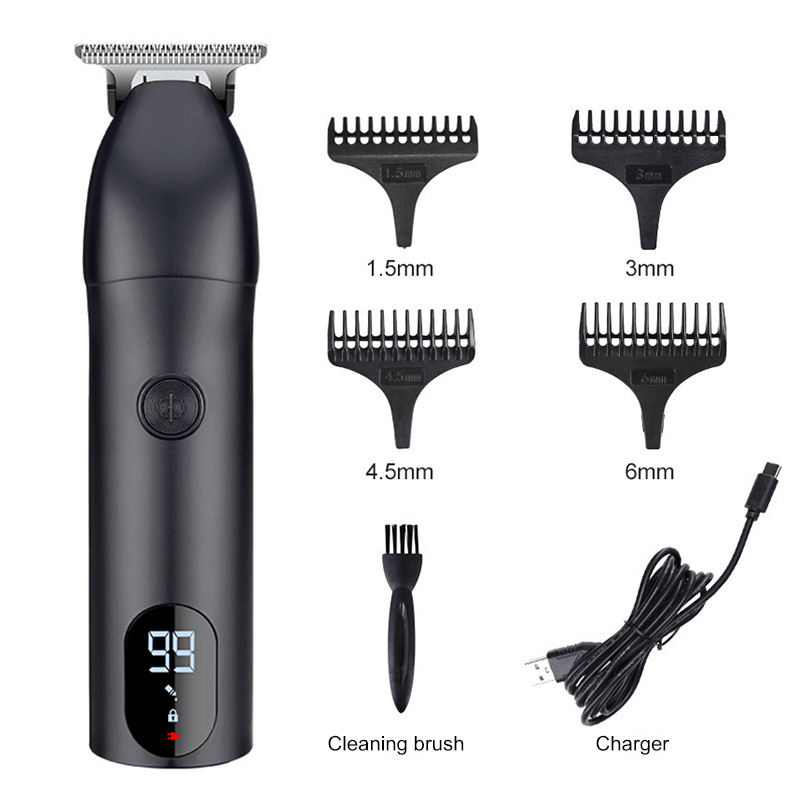Wholesale Men's Electric Smart Digital Display Hair Clipper Professional Waterproof Salon Multi-Functional Hair Trimmer
