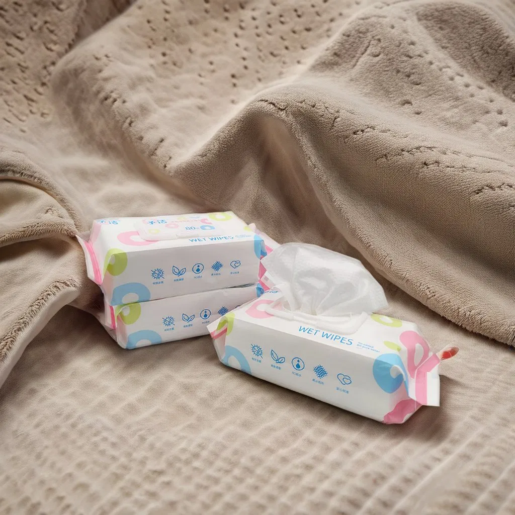 Eco-Friendly Sensitive Skin Wet Wipes Soft pH Balanced Cotton Flushable Organic Biodegradable Baby Wet Wipes