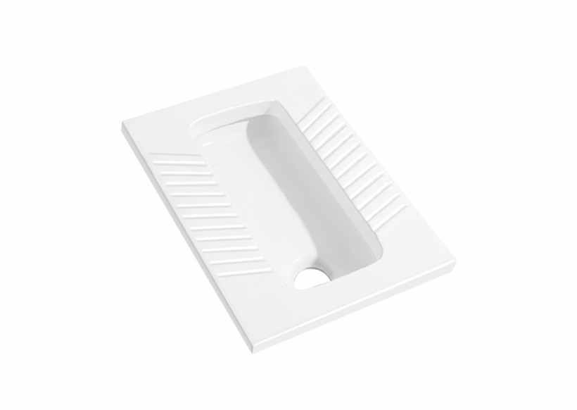 Sanitary Ware Factory Hot Sale White Rectangle Shape Ceramic Squat Toilet Pan Bathroom Accessories Bathroom Wc Squatting Pan