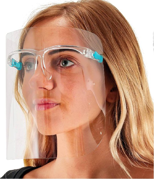 Ready for Ship Replaceable Lens Face-Shield Anti-Fog Dust-Proof Safety Glasses Protect Eyes, Nose, Mouth Splash Proof Safety Goggles