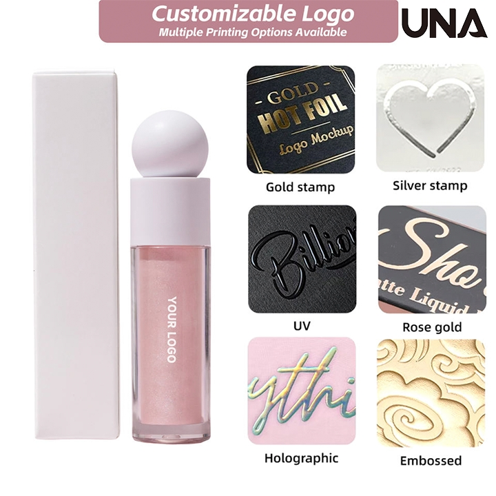 Easy to Blend Buildable Shine Professional Makeup Private Label Bulk Order Supplier Multi Shade 8 Color Liquid Highlighter