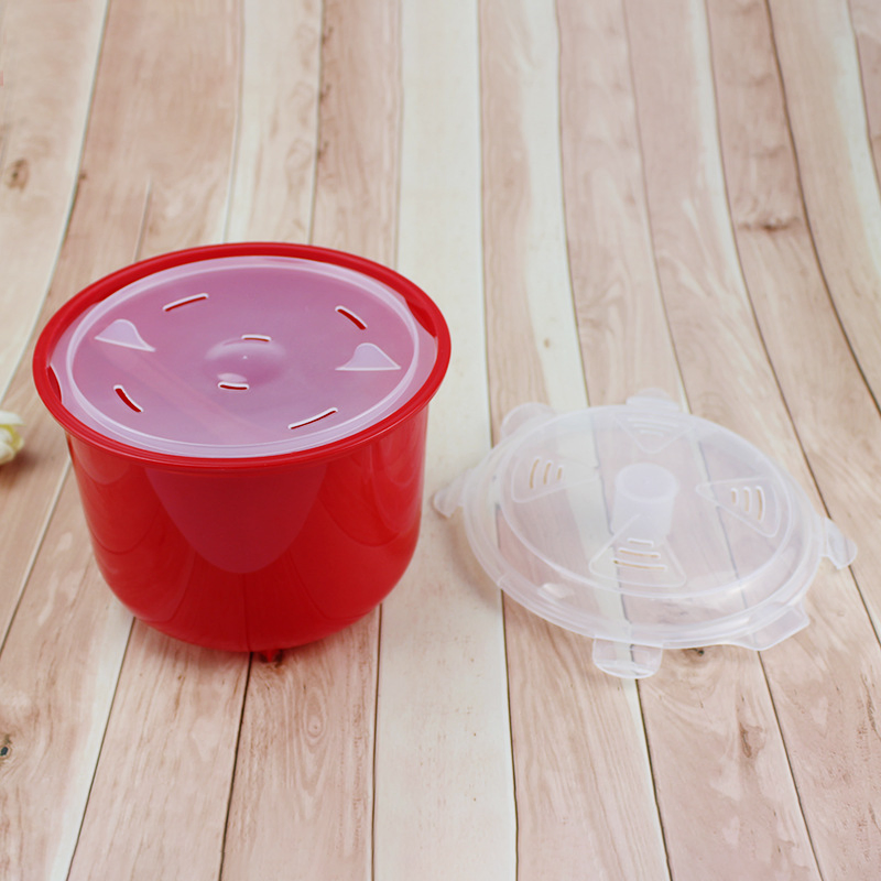 Household Thick Rice Cooker Heating Cooking Rice Box Plastic with Liquor Cooker Microwave Oven Steaming Rice Cooker