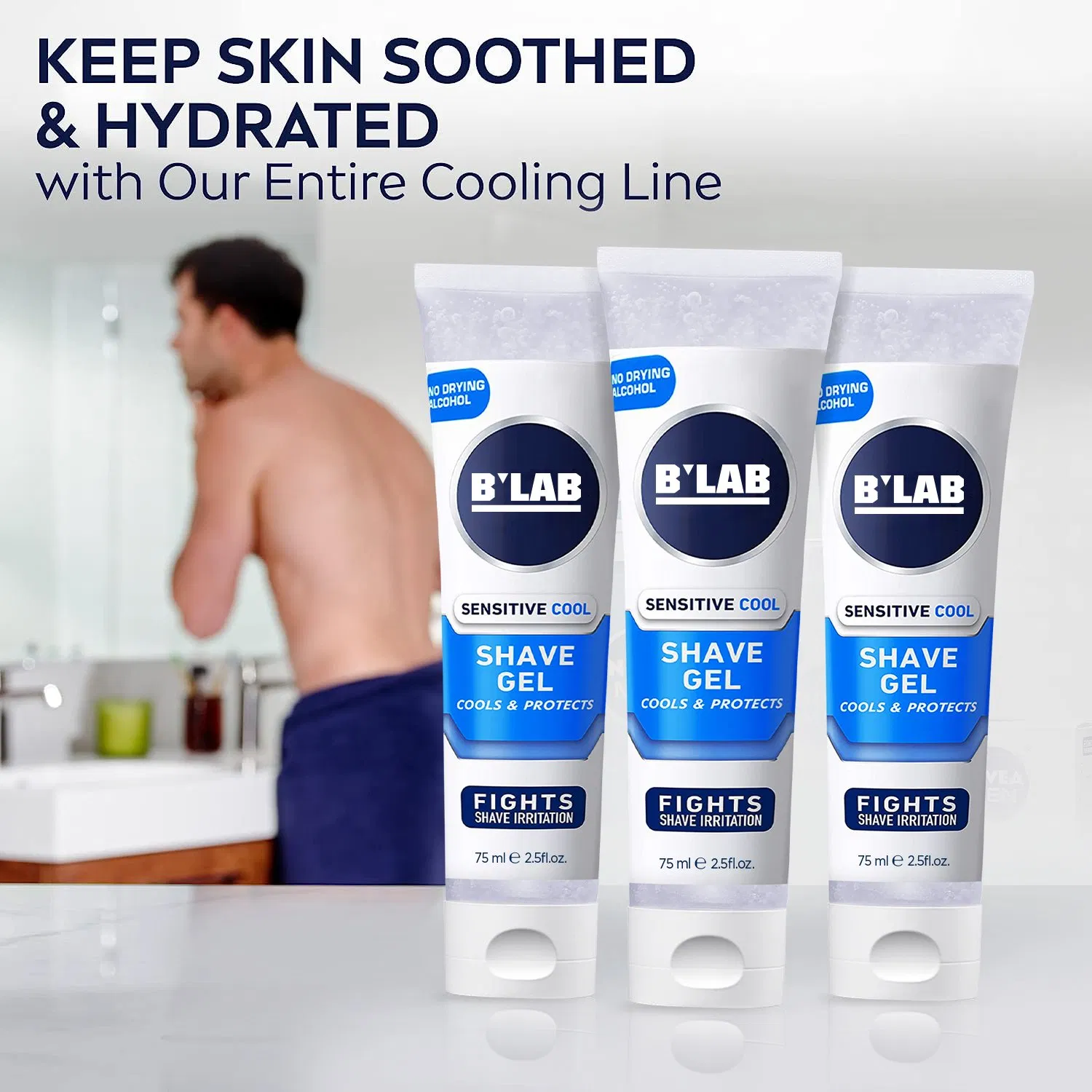 Private Label Moisturizing Skin Shave Gel for Men