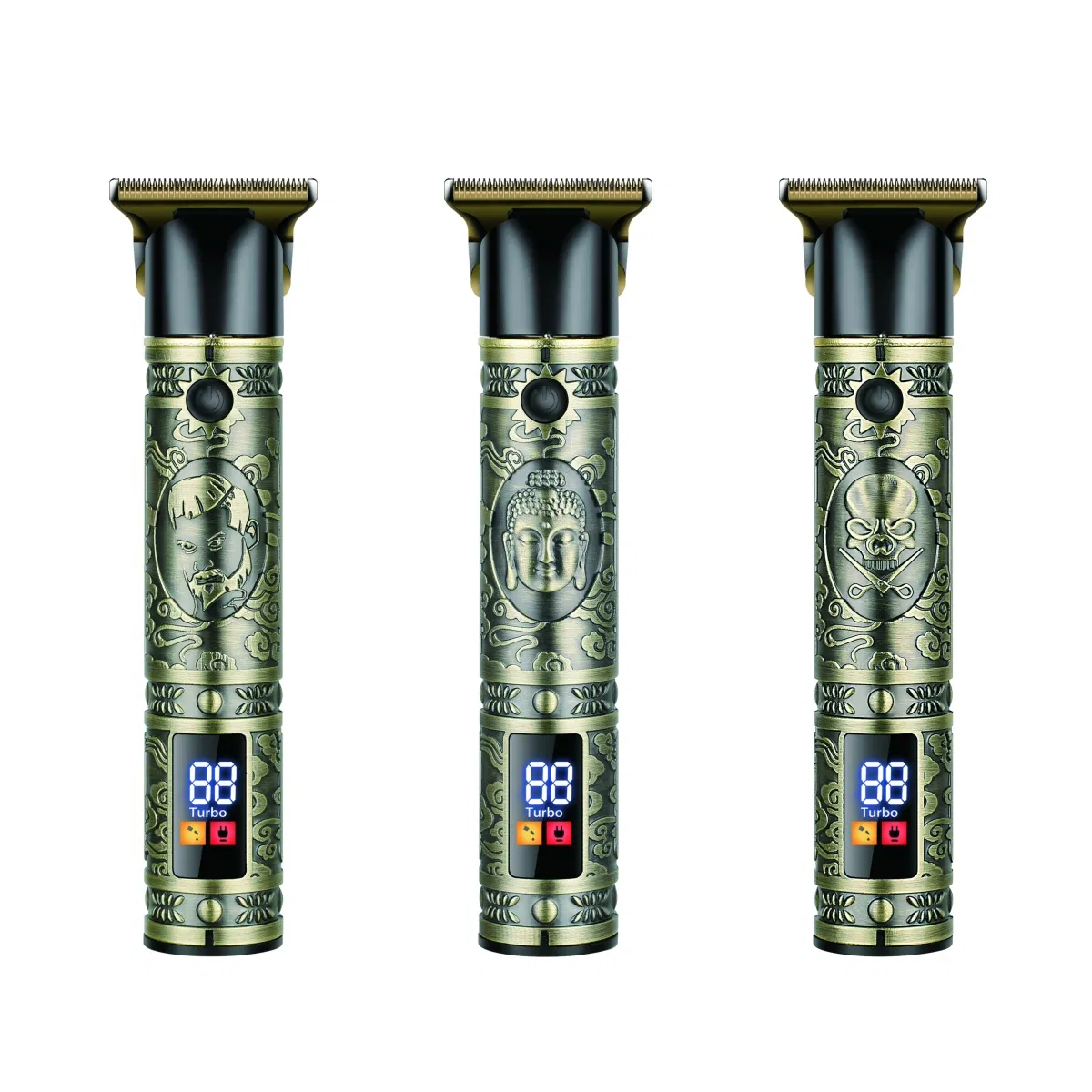 Electric Metal Body Wireless Hair Clipper Rechargeable Beard Trimmer