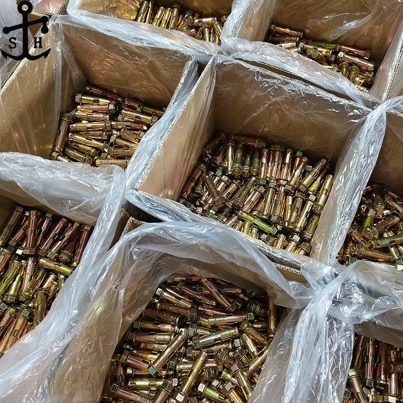 Анкерный болт M6 с желтым цинковым покрытием