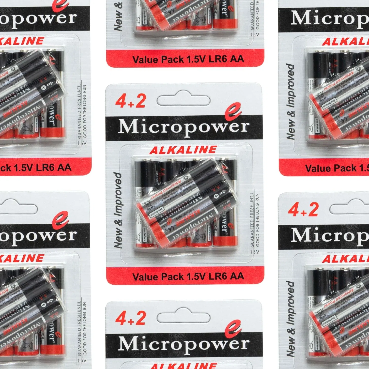 Высокотоковая щелочная батарейка AA 1.5V Micropower