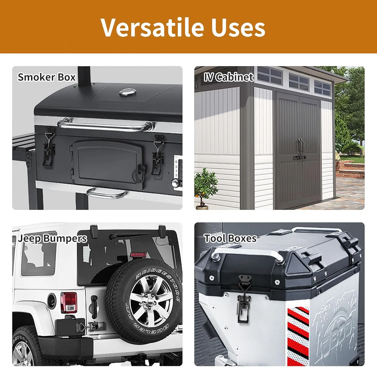 Heavy Duty Adjustable Toggle Clamp Latch for Smoker Boxes