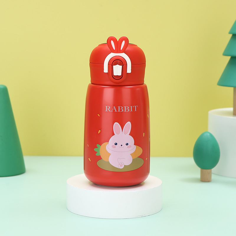 Cartoon Cute Rabbit Cup Flip Lid Stainless Steel Insulated Cup for Kids