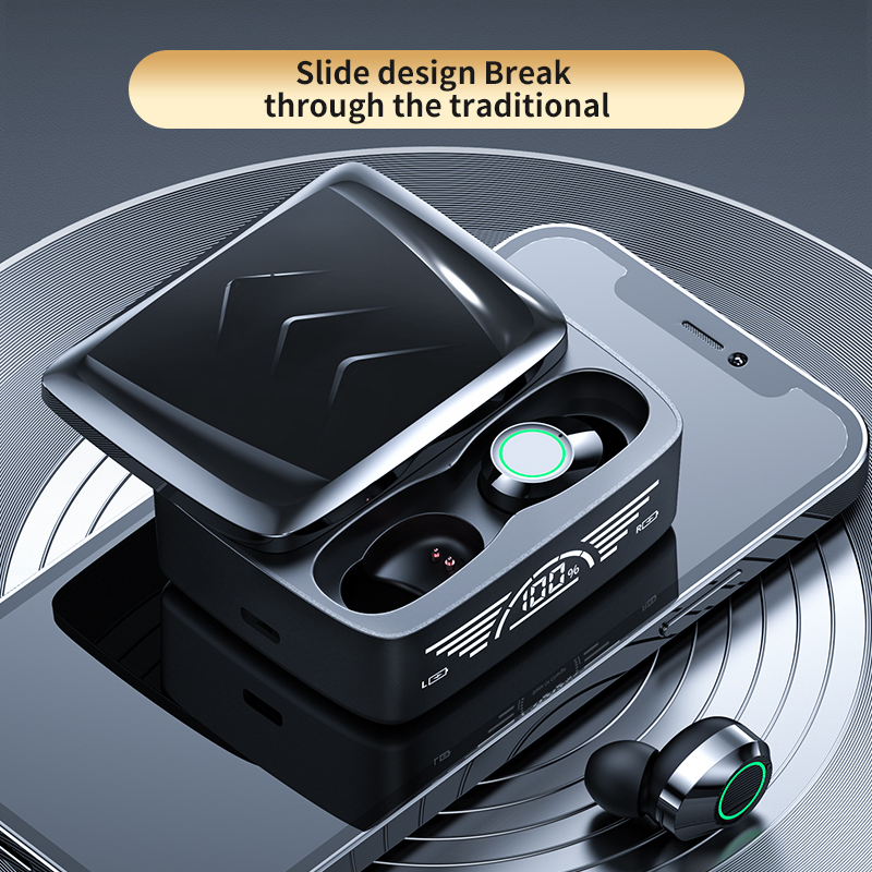 Наушники TWS Slide Design с LED-дисплеем, Bluetooth 5.3