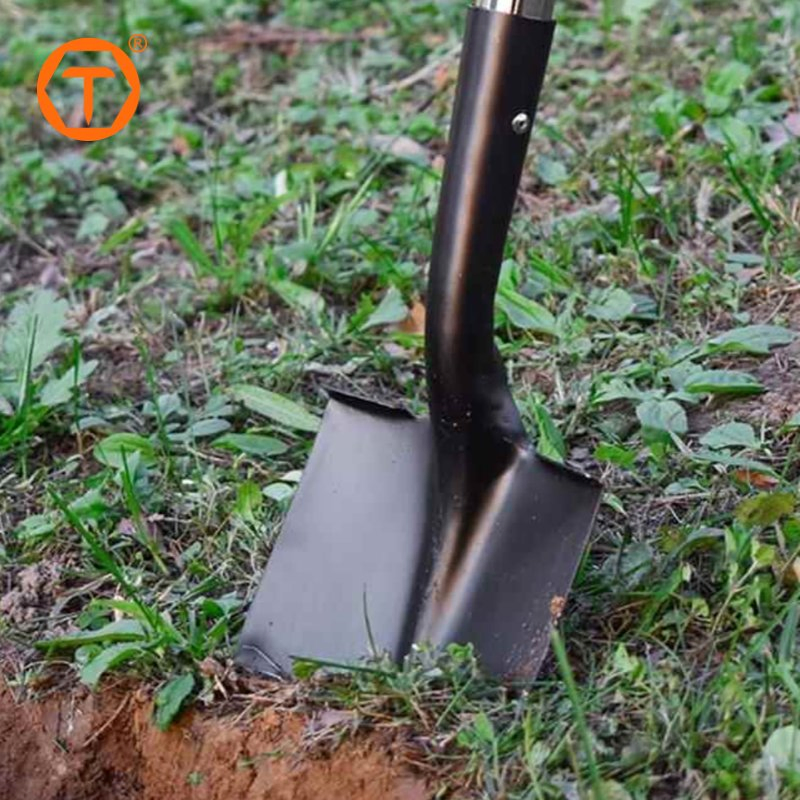 Outdoor Stainless Steel Handle Metal Spade Square Mouth Blade Metal Gardening Shovel for Yard Work