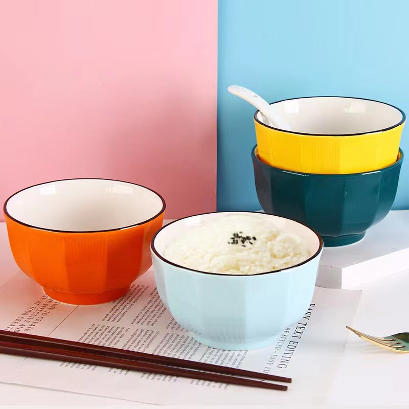Food Bowl Salad Color Glaze 5"5.5"6"Porcelainware Stoneware Ceramics Tableware