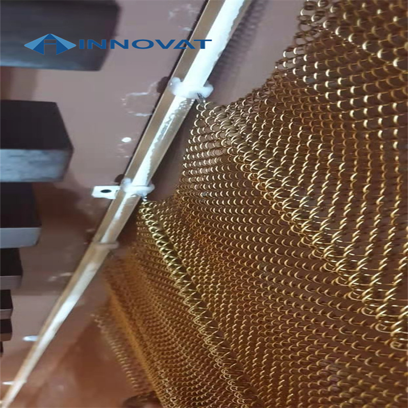 Chain Link Coil Type Metal Mesh Curtain/Window Drapery/Metal Coil Curtain