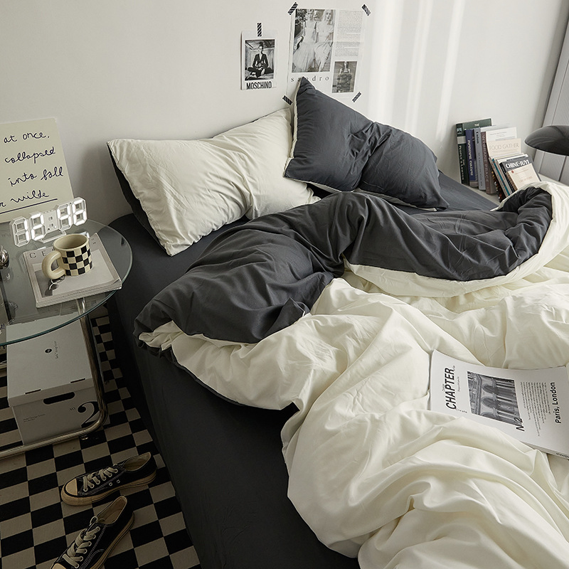 4 PCS Bedsheets 100% Cotton Bedding Sets Cheap All Size Bedding Set