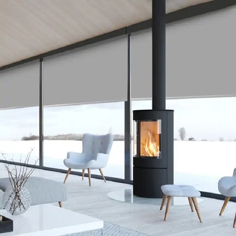 Vikson Electric Roller Motorized Blackout Shade Dual Blinds for Window Blind