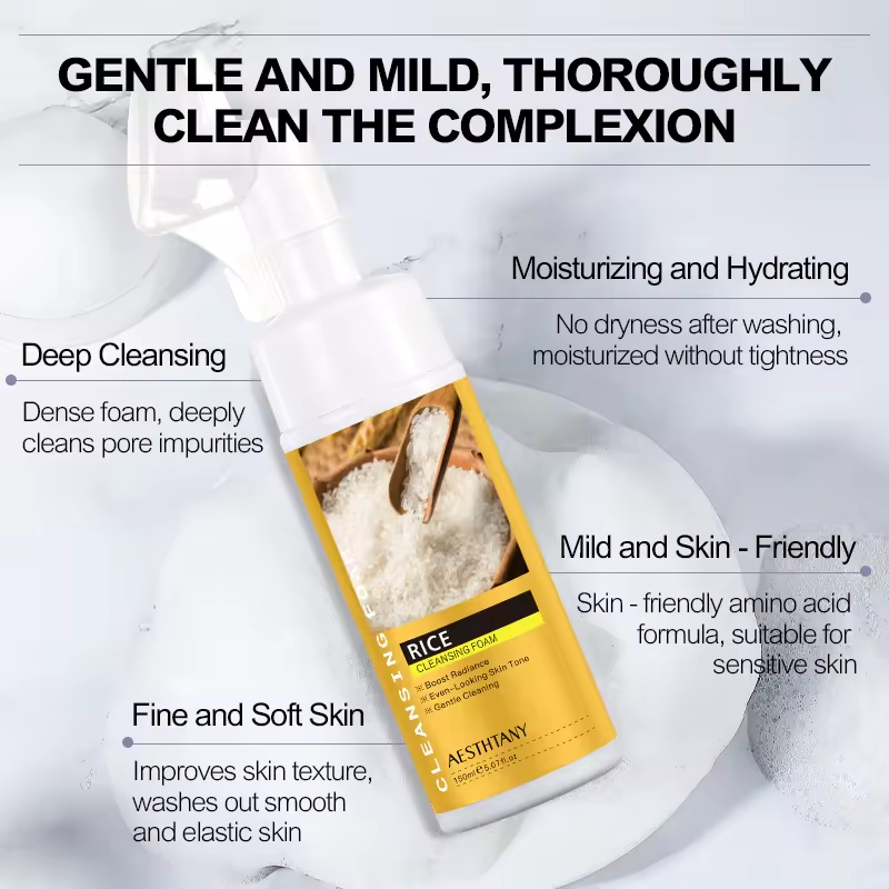 OEM ODM Cocunt Facial Cleanser Vitamin C & Herbal Infused Deep Cleansing Moisturizing Foam for Pore Cleaning