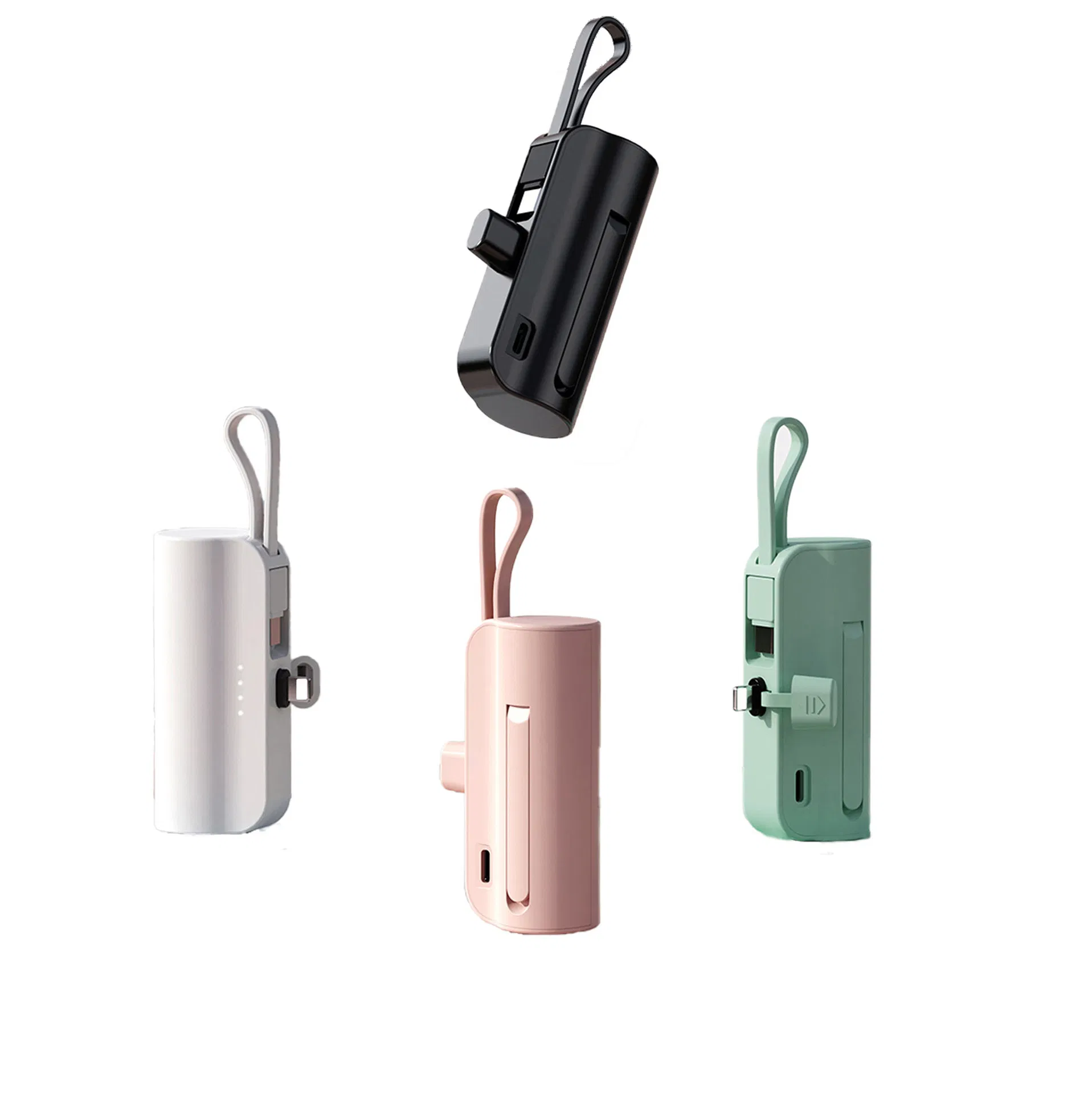 Портативное зарядное устройство Capsule со встроенным кабелем