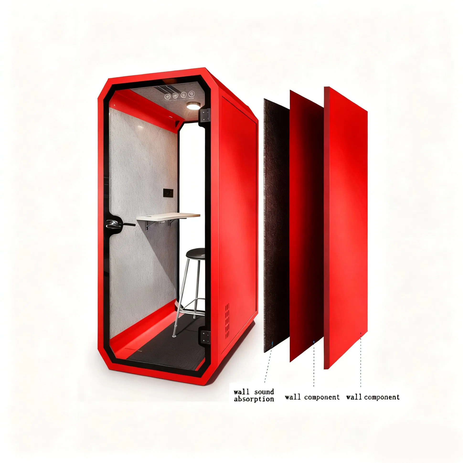 Soundproof Booth Modular Portable Modular Office Phone Pod Office Booth
