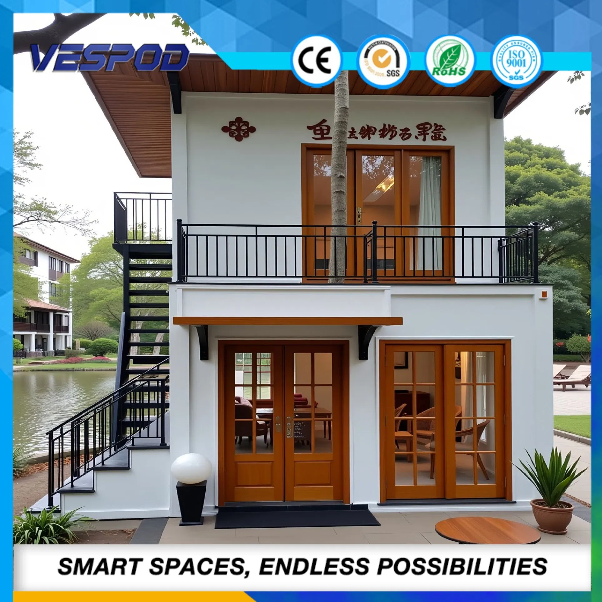 Modern Prefab House Prefabricated Modular Shop for Commercial Use and Retail Projects
