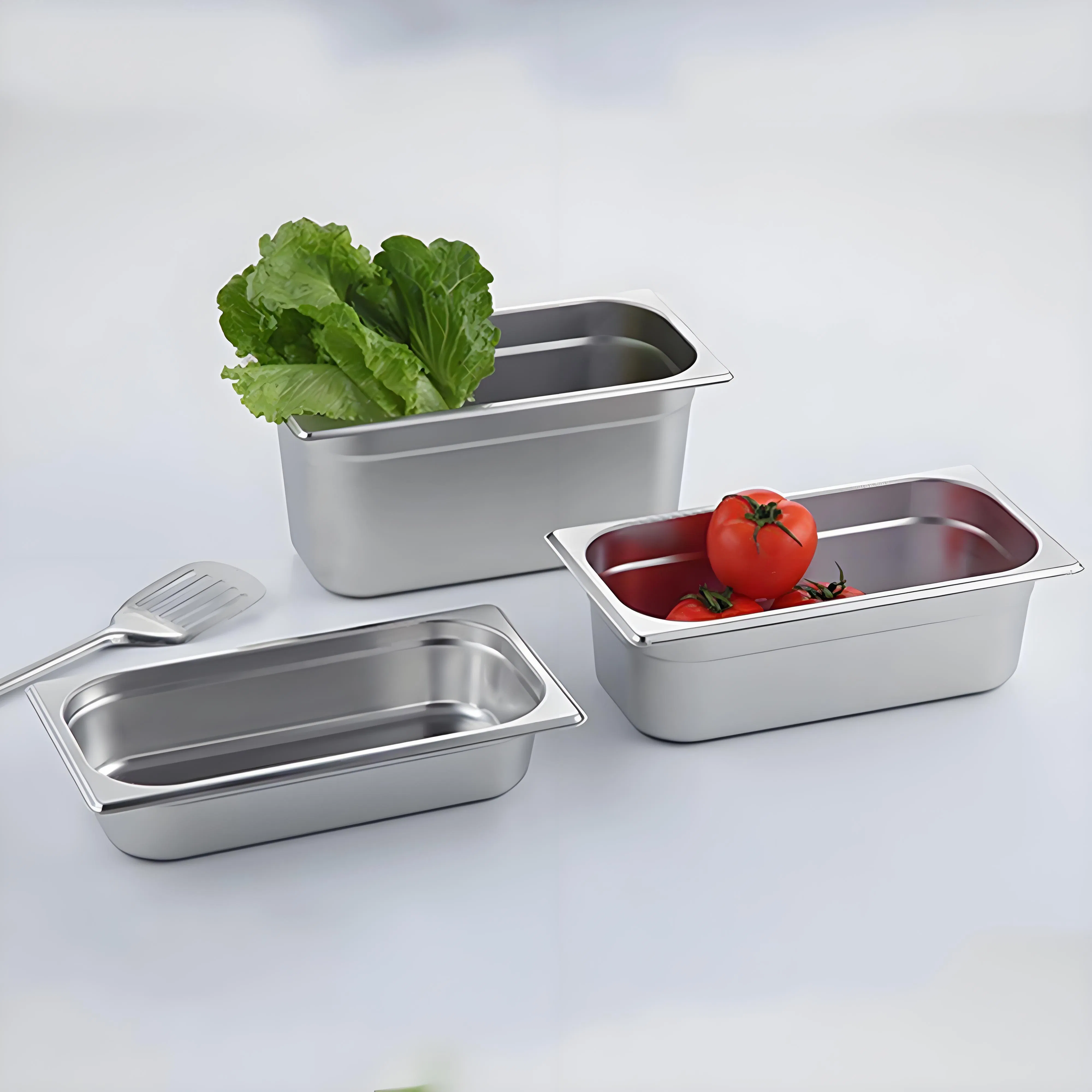 Heavybao High Standard Design Stainless Steel Gastronorm Gn 1/9 150mm Pan Food Container