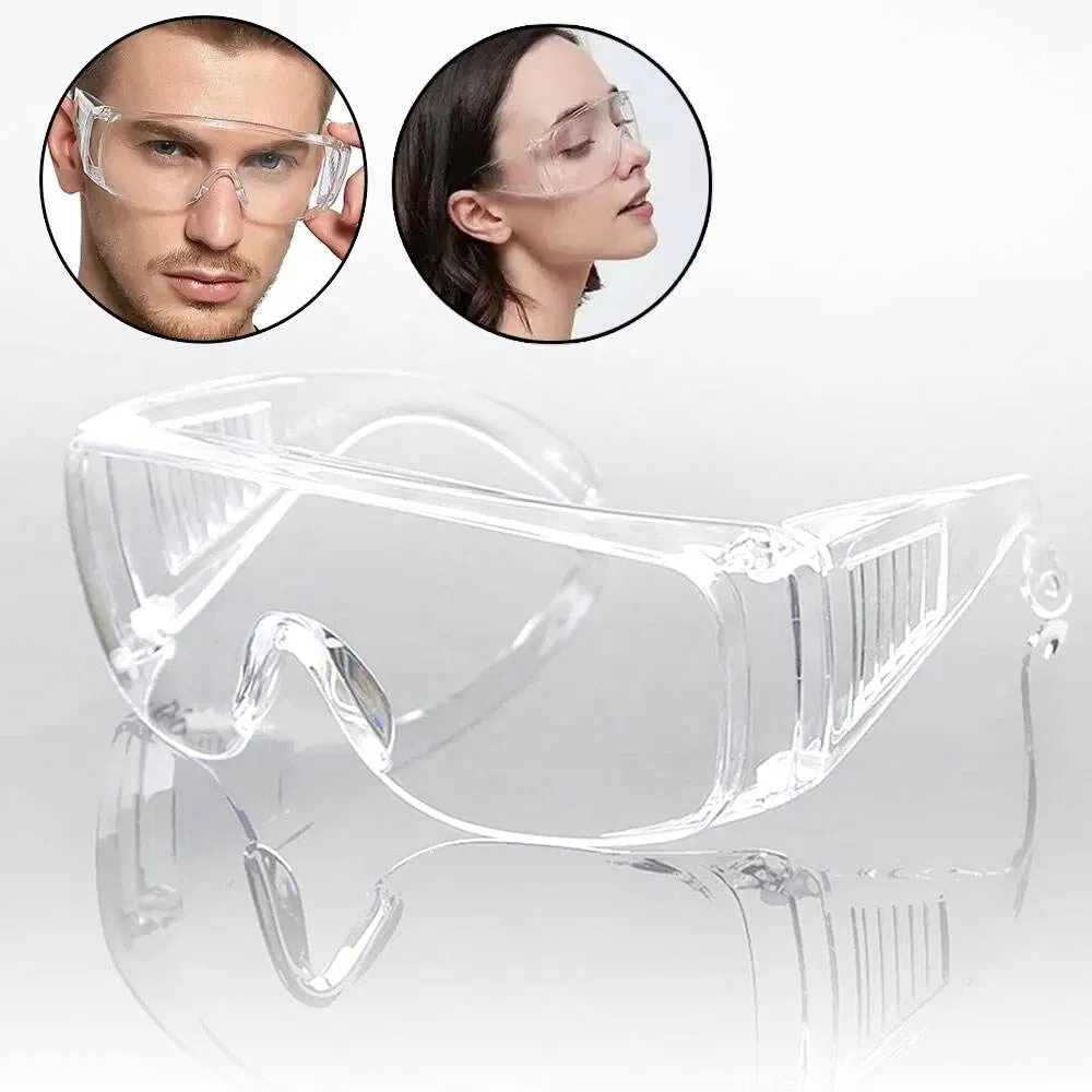 Ustomize Sports Eyewear Transparent Clear Plastic Windproof PC Frame Safety Glasses