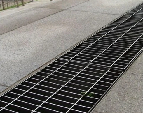 Galvanised Inter Inserted Steel Grate Storm Drain Outdoor Trench Grating Drainage Ditch Canal Cover