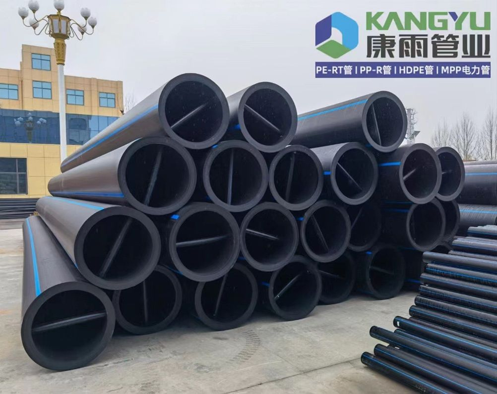 PE100 HDPE Pipe Polyethylene Pipes Pn6-Pn16 Black Customized Size 20-1600mm for Water Supply