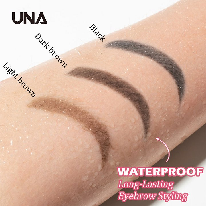 Private Label Dual-Ended Waterproof Super Thin Eye Brow Pencil with Brush High Quality 3-Color Pink Slim Eyebrow Pencil