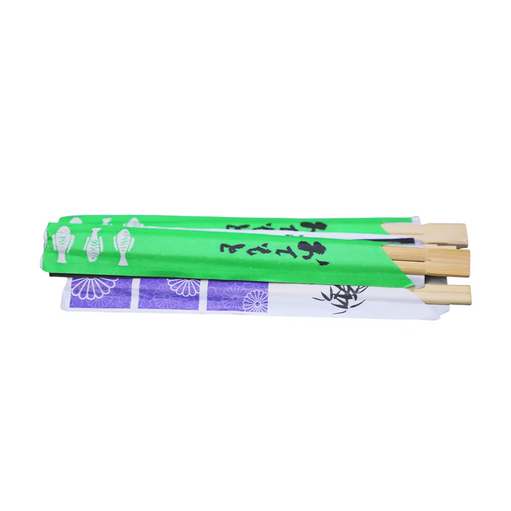 Chinese Custom Logo 23cm Long Tensoge Bamboo Chopsticks with Individual Wrapped Package