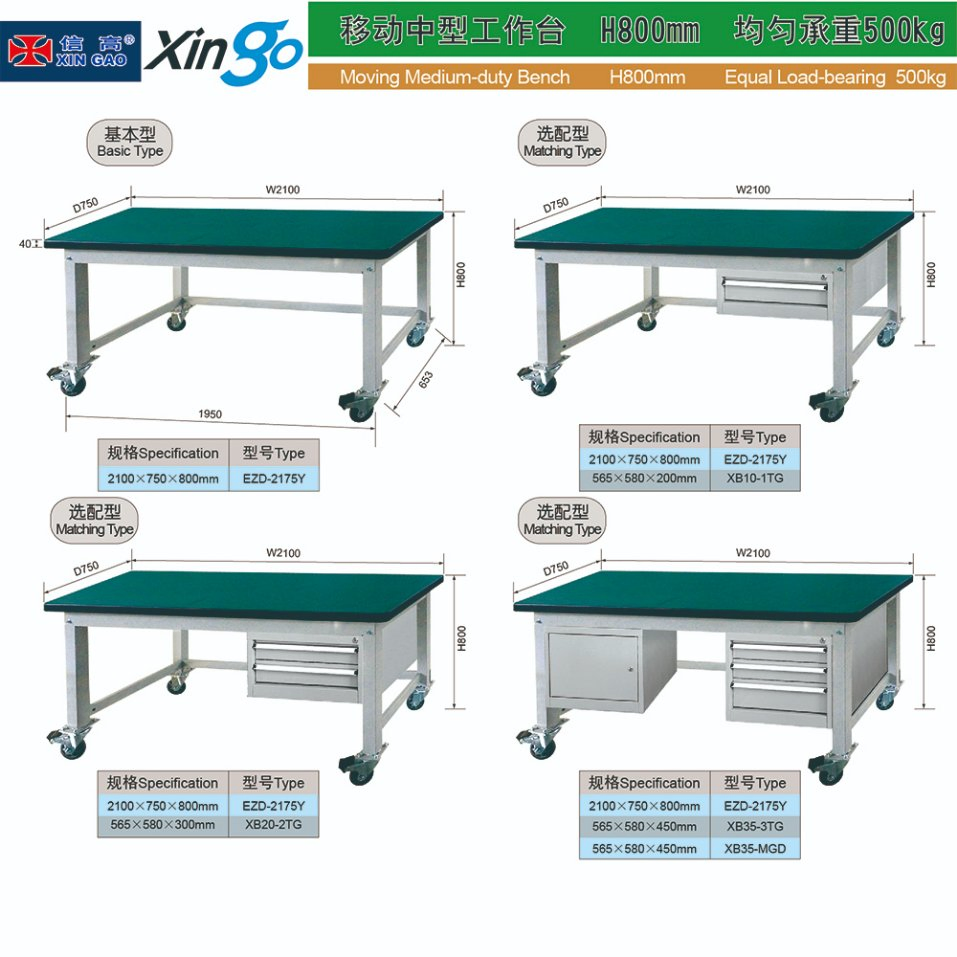 Customized Workshop Garage Tool Cabinet Storage Workbench Work Station Metal Combination Tool Box Cabinets China Factory