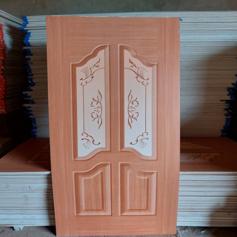 2.5mm 2.7mm 3mm Glossy Surface Polyester Flat HDF Door Skin with UV Surface