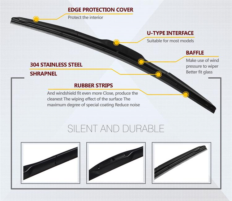 Guangzhou Factory Direct Wholesale Hybrid Auto Wiper Blades