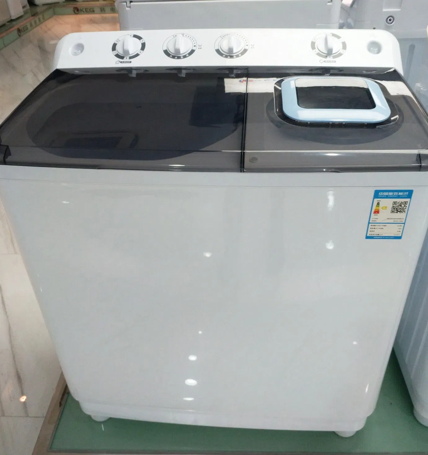 7kg Household Top Load Twin Tub Smart Washer Washing Machine with Dryer