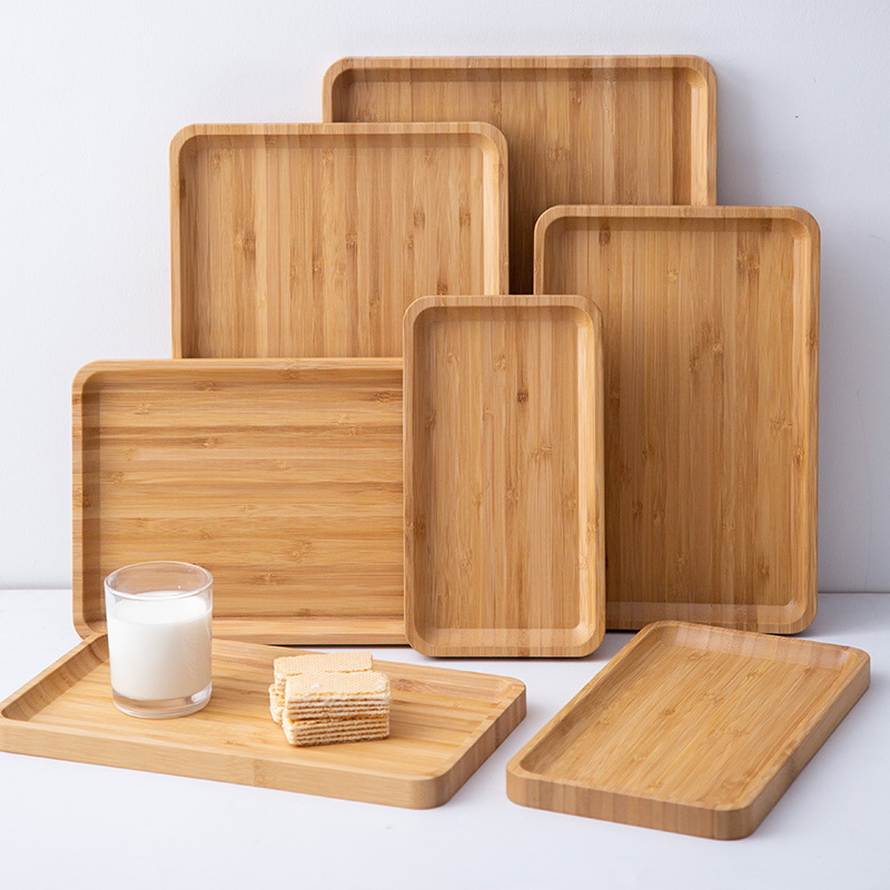 Round Shape Bamboo Portion Plate Divided Plate for Kids