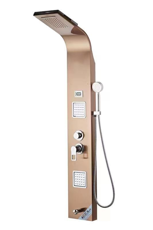 Luxury Style Multiple Colors Brushed Electroplating SUS 304 Square Bathroom Bath & Shower Faucets Shower Panel