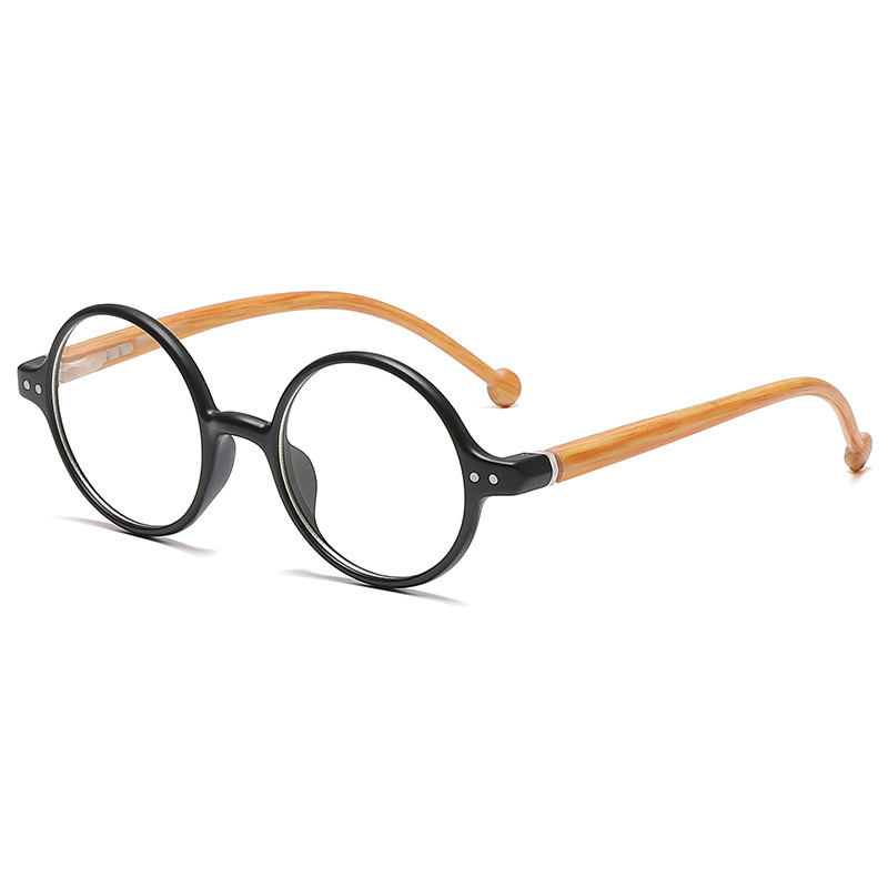 Custom Popular Fashion Women Safety Cat Eye Full Plastic Frame Reading Glasses in Round Retro Shape