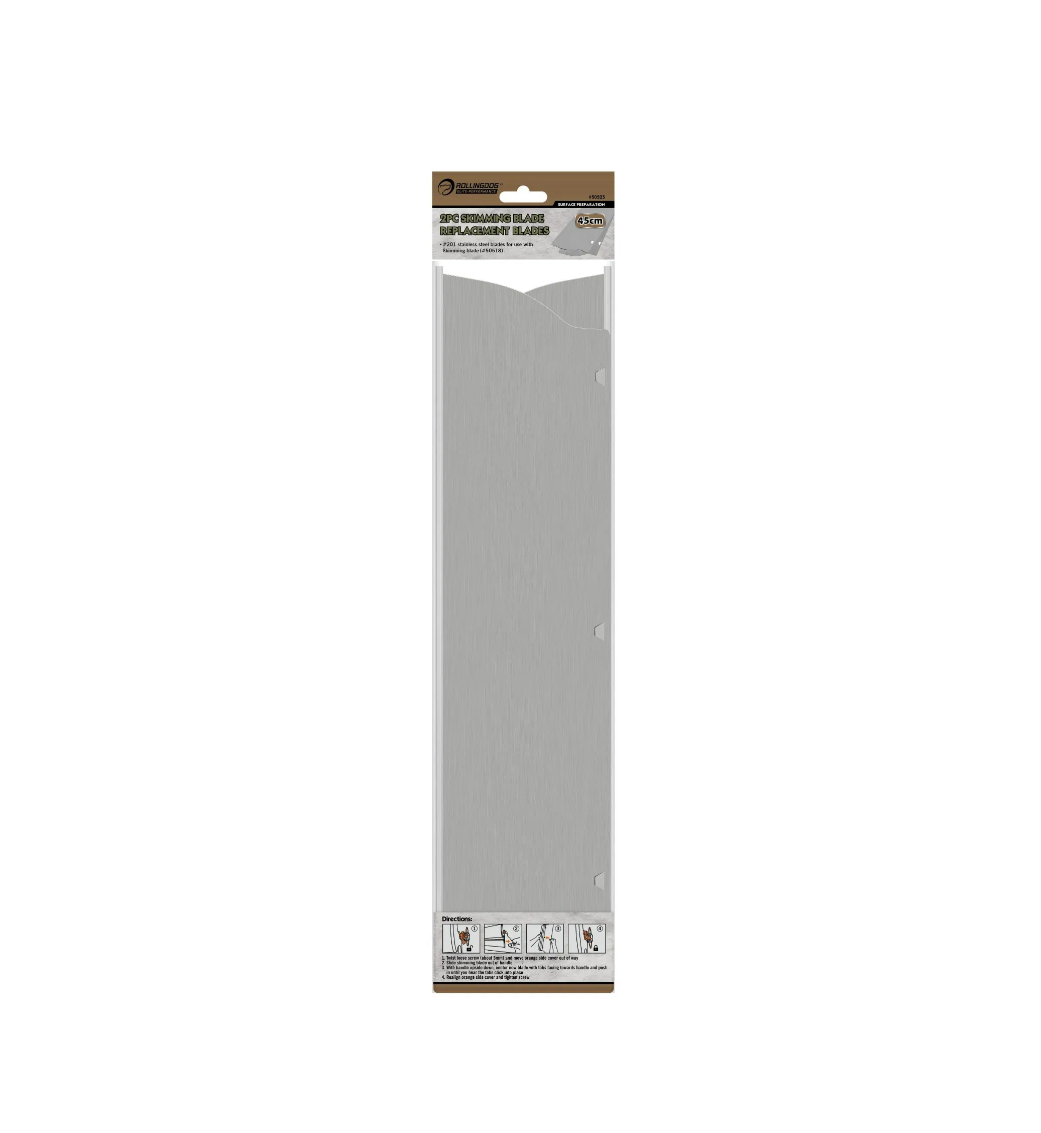 Rolingdog-Elite 50525 2PC 45cm Skimming Blade Replacement Blades