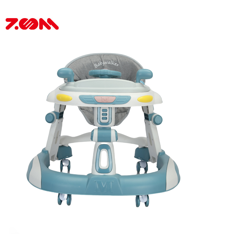 One-Button Folding Plastic Baby Walker