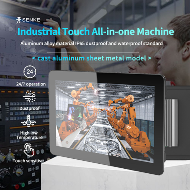 Industrial Touch Screen Panel Wall-Mounted Waterproof Industrial Computer with Touchscreen Display