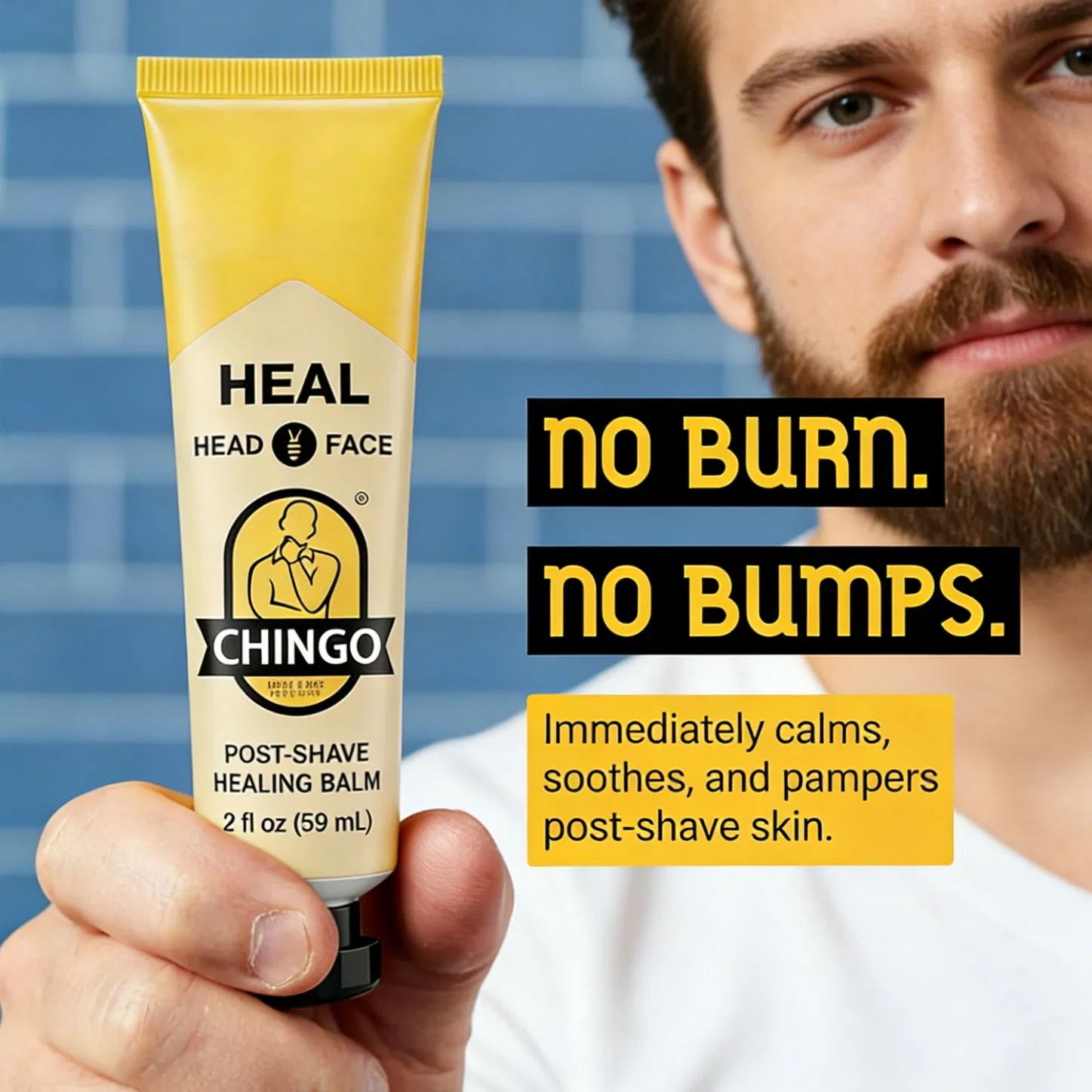 Premium Luxurious Men Aftershave Balm Silky Smooth Nourishing Care