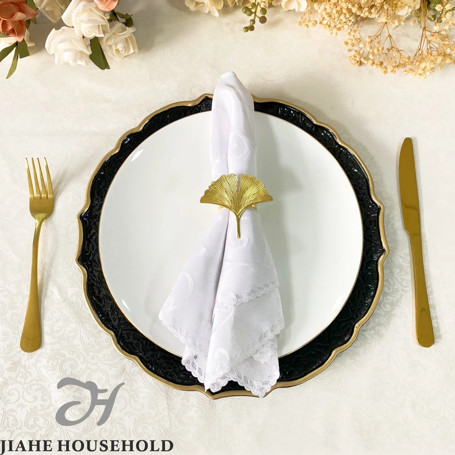 French Romantic Lace-Trim Charger Plate